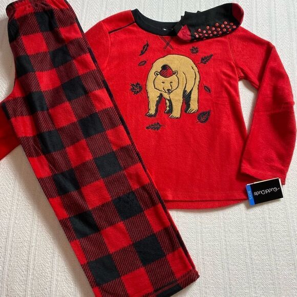 Cuddl Duds Boys Medium (8) Top, Pants & Socks Pajama Set - Picture 1 of 5